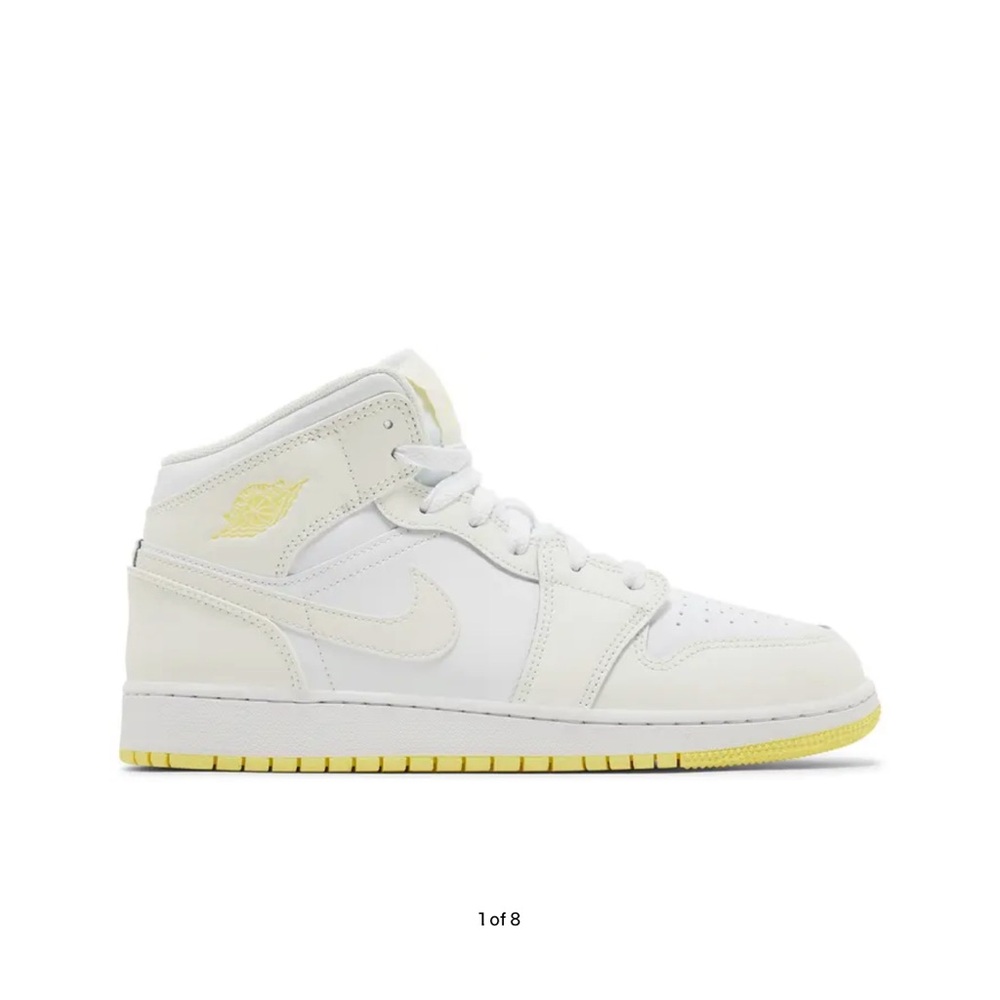 Jordan Kids Sneakers in White and Yellow